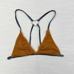 Intimately Free People Lace Bralette Heart Back Indie Boho Womens S‎